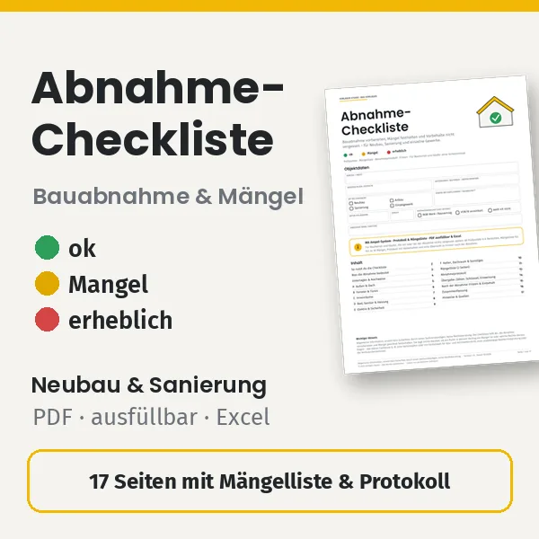 Vorschau: Abnahme-Checkliste
