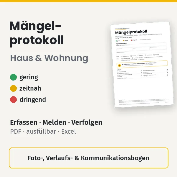 Vorschau: Mängelprotokoll
